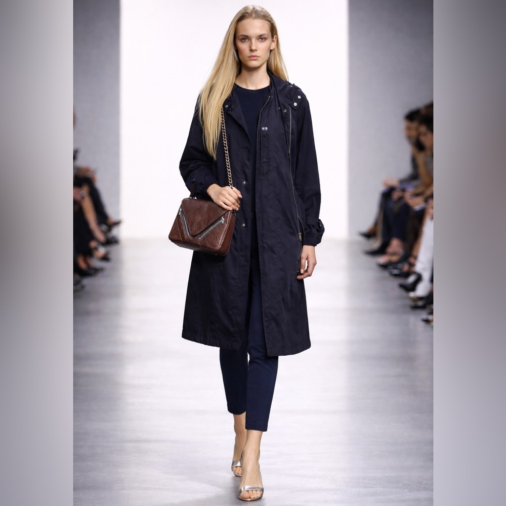 Alexander Wang Ryan Envelope Bag Brown Leather Scrunch Dark Silver Chain Zippers